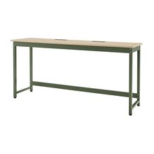 コモンファニチャー　CUTH-216NHA-QE　ワークベンチ カウンタータイプ 樹脂エッジ　W2100×D600×H1000［グリーン×ベージュ］