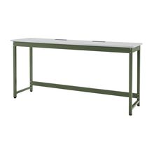 コモンファニチャー　CUTH-216NHA-QF　ワークベンチ カウンタータイプ 樹脂エッジ　W2100×D600×H1000［グリーン×ライトグレー］