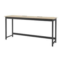 コモンファニチャー　CUTH-216NHA-TE　ワークベンチ カウンタータイプ 樹脂エッジ　W2100×D600×H1000［ブラック×ベージュ］