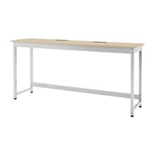 コモンファニチャー　CUTH-216NHA-WE　ワークベンチ カウンタータイプ 樹脂エッジ　W2100×D600×H1000［ホワイトグレー×ベージュ］