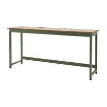 コモンファニチャー　CUTH-216WHA-QE　ワークベンチ カウンタータイプ　W2100×D600×H1000［グリーン×ベージュ］