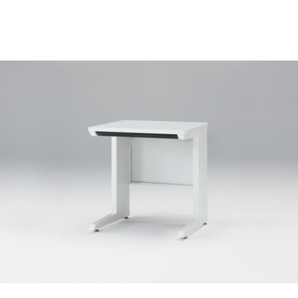 CZRデスク Type S 平机 CZR-076HAS-9W9  浅型センター引出し付 L脚  W700 × D600 [ 本体: ホワイトW・天板: ホワイトW]