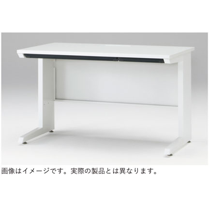 CZRデスク Type S 平机 CZR-088HAS-982  浅型センター引出し付 L脚  W800 × D800 [ 本体: ホワイトW・天板: ブラックウォールナットD]