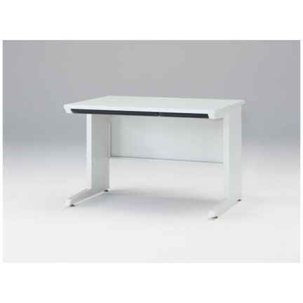 CZRデスク Type S 平机 CZR-118HAS-9W9  浅型センター引出し付 L脚  W1100 × D800 [ 本体: ホワイトW・天板: ホワイトW]