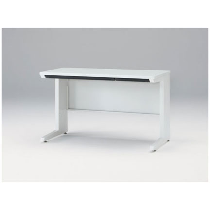 CZRデスク Type S 平机 CZR-126HAS-9W9  浅型センター引出し付 L脚  W1200 × D600 [ 本体: ホワイトW・天板: ホワイトW]