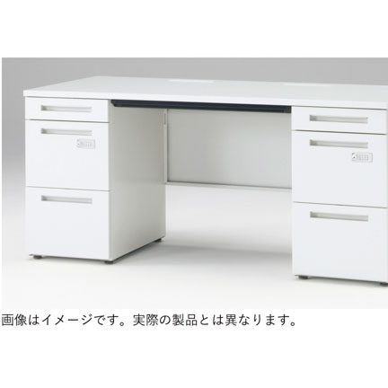CZRデスク Type S 両袖デスク CZR-156BASK-961  浅型センター引出し付  ダイヤル錠 W1500 × D600 [ 本体: ホワイトW・天板: アッシュドパインL]