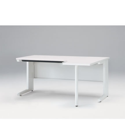 CZRデスク Type S L型オペレーションデスク CZR-1627KS-9W9  浅型センター引出し付   W1600 × D1200 [ 本体: ホワイトW・天板: ホワイトW]