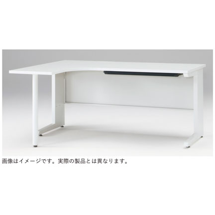 CZRデスク Type S L型オペレーションデスク CZR-1827JS-982  センター引出しなし   W1800 × D1200 [ 本体: ホワイトW・天板: ブラックウォールナットD]