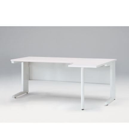 CZRデスク Type S L型オペレーションデスク CZR-1827JS-9W9  センター引出しなし   W1800 × D1200 [ 本体: ホワイトW・天板: ホワイトW]