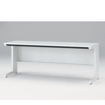 CZRデスク Type S 平机 CZR-186HAS-9W9  浅型センター引出し付 L脚  W1800 × D600 [ 本体: ホワイトW・天板: ホワイトW]