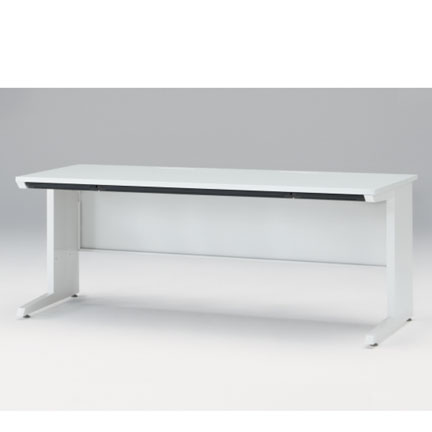 CZRデスク Type S 平机 CZR-188HAS-9W9  浅型センター引出し付 L脚  W1800 × D800 [ 本体: ホワイトW・天板: ホワイトW]