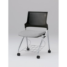 モノンチェア ネスタブルタイプ KLD217SARZ5T1T7　樹脂メッシュバック・肘なし・棚付 SA張地［T7/ホワイトグレー］