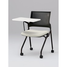 モノンチェア ネスタブルタイプ KLD218DL-T1T1C8　樹脂メッシュバック・メモ台付 ビニールレザー DL張地［C8/オフホワイト］