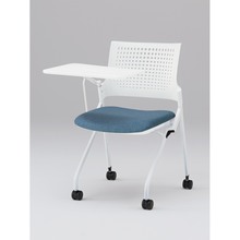 モノンチェア ネスタブルタイプ KLD218SA-W9W9B4　樹脂メッシュバック・メモ台付 SA張地［B4/ダックブルー］