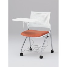 モノンチェア ネスタブルタイプ KLD218SARZ5W9D4　樹脂メッシュバック・メモ台付・棚付 SA張地［D4/パーシモンオレンジ］