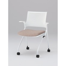 モノンチェア ネスタブルタイプ KLD219SA-W9W9F6　樹脂メッシュバック・肘付 SA張地［F6/グレイッシュブラウン］