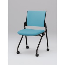 モノンチェア ネスタブルタイプ KLD227DL-T1T1S4　クロスバック・肘なし ビニールレザー DL張地［S4/ストロングブルー］