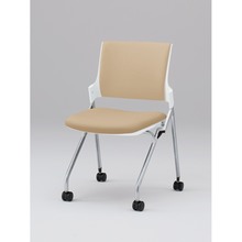 モノンチェア ネスタブルタイプ KLD227DL-Z5W9K6　クロスバック・肘なし ビニールレザー DL張地［K6/フラックスベージュ］