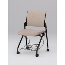 モノンチェア ネスタブルタイプ KLD227SART1T1F6　クロスバック・肘なし・棚付 SA張地［F6/グレイッシュブラウン］