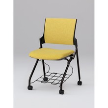 モノンチェア ネスタブルタイプ KLD227SART1T1U6　クロスバック・肘なし・棚付 SA張地［U6/カナリアイエロー］