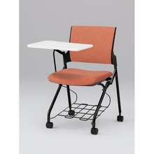 モノンチェア ネスタブルタイプ KLD228SART1T1D4　クロスバック・メモ台付・棚付 SA張地［D4/パーシモンオレンジ］