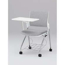 モノンチェア ネスタブルタイプ KLD228SARZ5W9T7　クロスバック・メモ台付・棚付 SA張地［T7/ホワイトグレー］