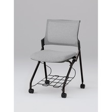 モノンチェア ネスタブルタイプ KLD237JERT1T1T7　メッシュバック・肘なし・棚付 JE張地［T7/ホワイトグレー］