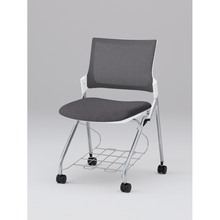 モノンチェア ネスタブルタイプ KLD237JERZ5W9T3　メッシュバック・肘なし・棚付 JE張地［T3/ダークグレー］