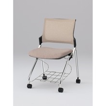 モノンチェア ネスタブルタイプ KLD237JERZ9T1F6　メッシュバック・肘なし・棚付 JE張地［F6/グレイッシュブラウン］