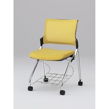 モノンチェア ネスタブルタイプ KLD237JERZ9T1U6　メッシュバック・肘なし・棚付 JE張地［U6/カナリアイエロー］