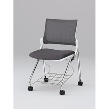 モノンチェア ネスタブルタイプ KLD237JERZ9W9T3　メッシュバック・肘なし・棚付 JE張地［T3/ダークグレー］