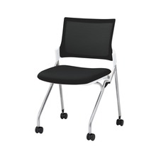 モノンチェア ネスタブルタイプ KLD237JV-Z5W9T1　メッシュバック・肘なし 抗ウイルス加工 JV張地［T1/ブラック］