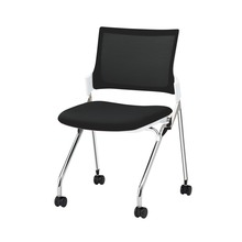 モノンチェア ネスタブルタイプ KLD237JV-Z9W9T1　メッシュバック・肘なし 抗ウイルス加工 JV張地［T1/ブラック］