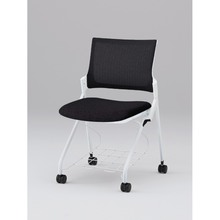モノンチェア ネスタブルタイプ KLD237JVRW9W9T1　メッシュバック・肘なし 抗ウイルス加工 JV張地［T1/ブラック］