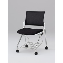 モノンチェア ネスタブルタイプ KLD237JVRZ9W9T1　メッシュバック・肘なし 抗ウイルス加工 JV張地［T1/ブラック］