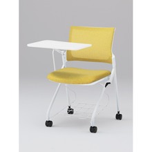 モノンチェア ネスタブルタイプ KLD238JERW9W9U6　メッシュバック・メモ台付・棚付 JE張地［U6/カナリアイエロー］