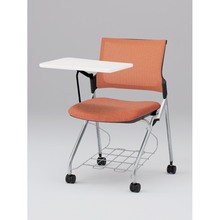 モノンチェア ネスタブルタイプ KLD238JERZ5T1D4　メッシュバック・メモ台付・棚付 JE張地［D4/パーシモンオレンジ］