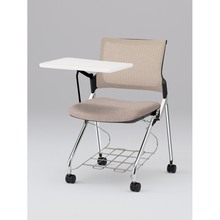 モノンチェア ネスタブルタイプ KLD238JERZ9T1F6　メッシュバック・メモ台付・棚付 JE張地［F6/グレイッシュブラウン］