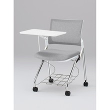 モノンチェア ネスタブルタイプ KLD238JERZ9W9T7　メッシュバック・メモ台付・棚付 JE張地［T7/ホワイトグレー］