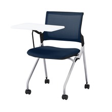 モノンチェア ネスタブルタイプ KLD238JV-Z5T1B2　メッシュバック・メモ台付 抗ウイルス加工 JV張地［B2/ネイビーブルー］