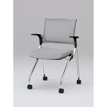 モノンチェア ネスタブルタイプ KLD239JE-Z9T1T7　メッシュバック・肘付 JE張地［T7/ホワイトグレー］