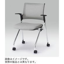 モノンチェア ネスタブルタイプ KLD239JVRW9W9B2　メッシュバック・肘付 抗ウイルス加工 JV張地［B2/ネイビーブルー］