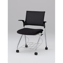 モノンチェア ネスタブルタイプ KLD239JVRZ5T1T1　メッシュバック・肘付 抗ウイルス加工 JV張地［T1/ブラック］