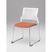 モノンチェア スタッキングタイプ KLD410SA-Z9W9D4　クロスバック・肘なし SA張地［D4/パーシモンオレンジ］