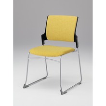 モノンチェア スタッキングタイプ KLD420SA-Z5T1U6　クロスバック・肘なし SA張地［U6/カナリアイエロー］