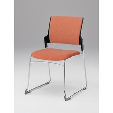 モノンチェア スタッキングタイプ KLD420SA-Z9T1D4　クロスバック・肘なし SA張地［D4/パーシモンオレンジ］