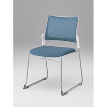 モノンチェア スタッキングタイプ KLD430JE-Z5W9B4　メッシュバック・肘なし JE張地［B4/ダックブルー］