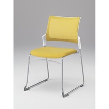 モノンチェア スタッキングタイプ KLD430JE-Z5W9U6　メッシュバック・肘なし JE張地［U6/カナリアイエロー］