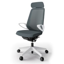 ノートチェア  KJ-156JVE-W9W2 エクストラハイバック  樹脂脚  ループ肘  ランバーサポート付 抗ウイルス加工 プレーンメッシュバック ナイロン双輪キャスター ［W9×オフブラック］