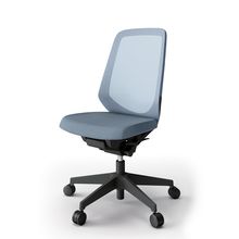 ノートチェア  KJ-170JE-T1B4 ハイバック / 樹脂脚 / テクスチャードメッシュ ナイロン双輪キャスター ［T1×ダックブルー］